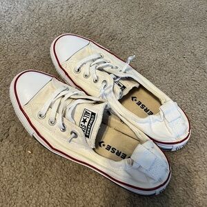 White Converse Low Top Slip Ons